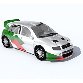 Skoda Fabia WRC 3D Object | FREE Artlantis Objects Download